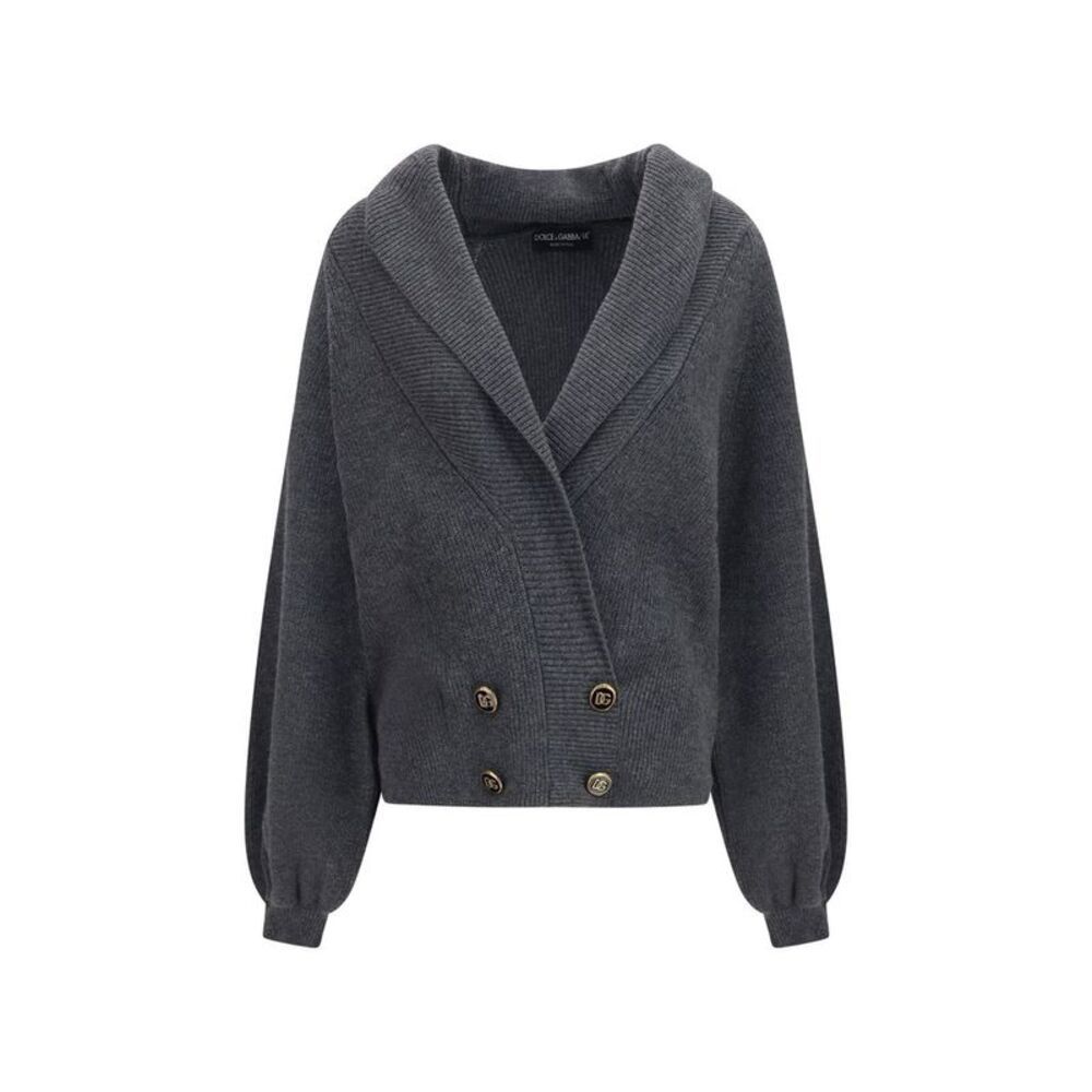 Dolce & Gabbana Gray Wool Oves Aries Women's Cardigan
